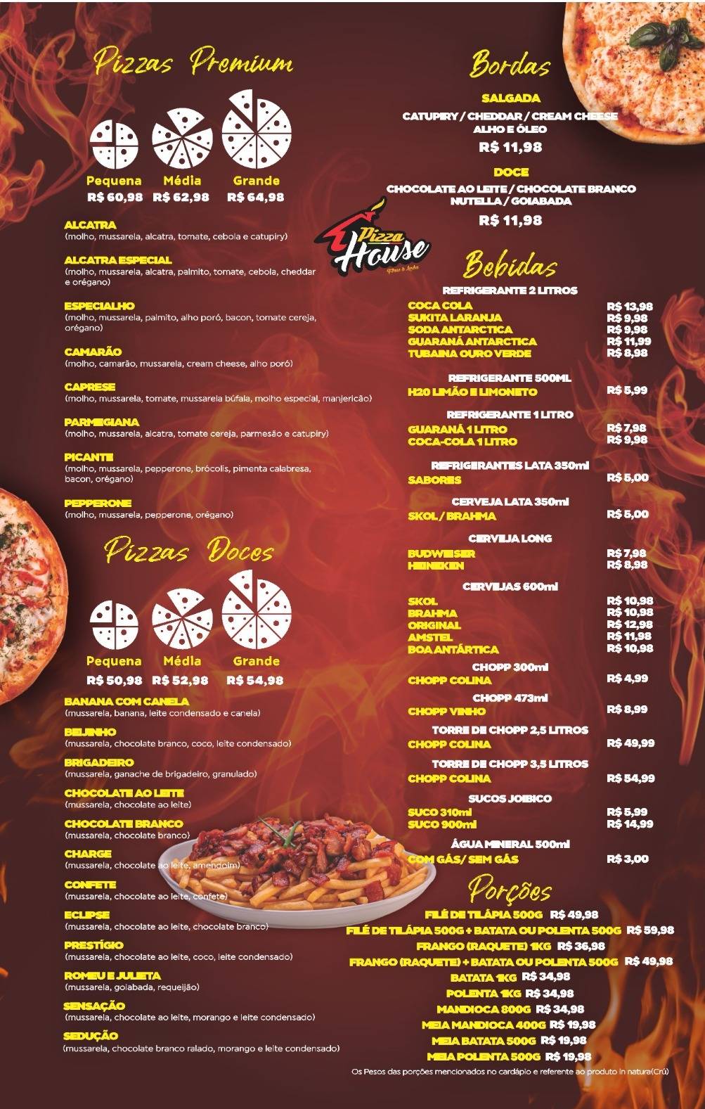 Pizza House cardápio