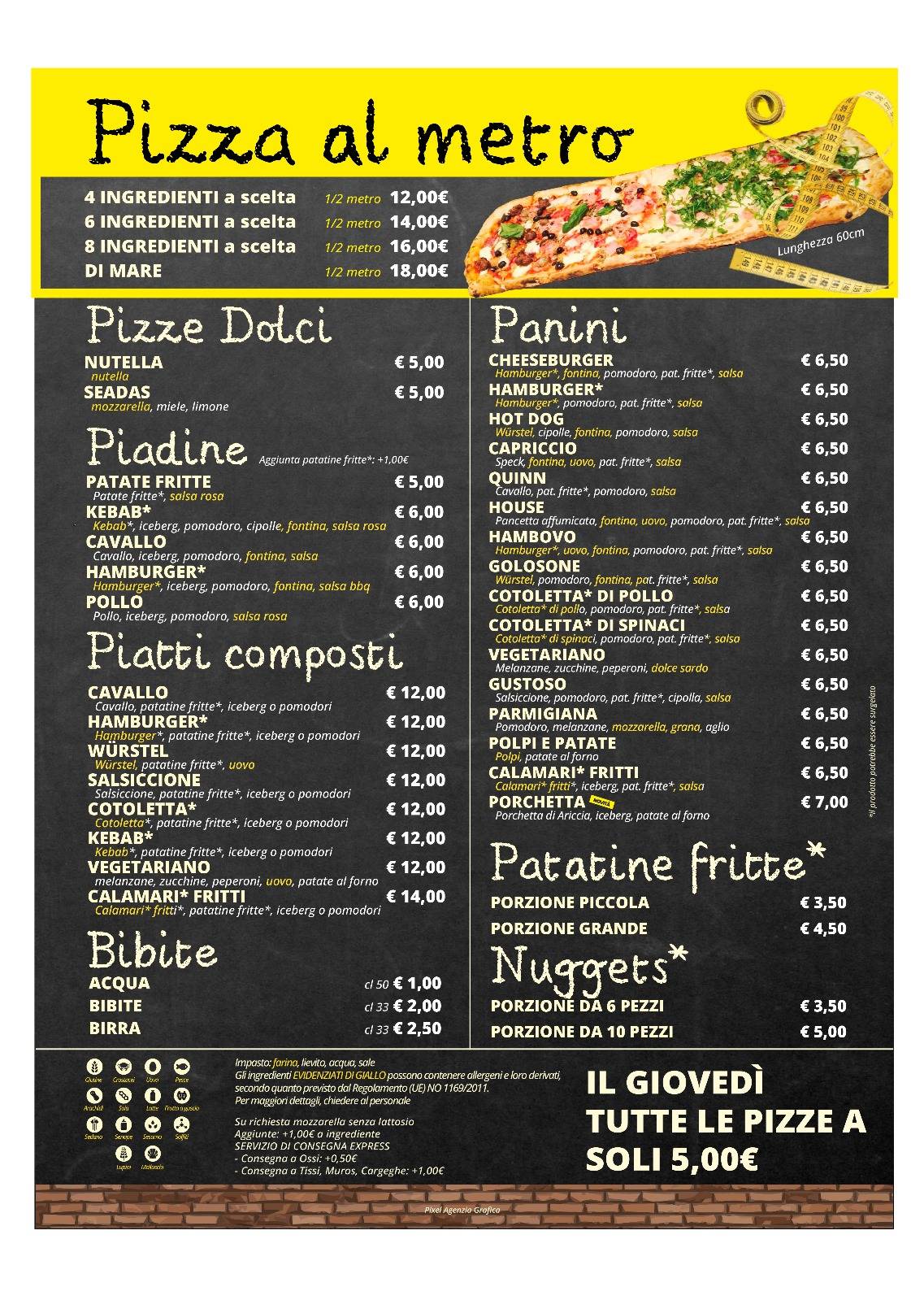 Menu di Pizza House 