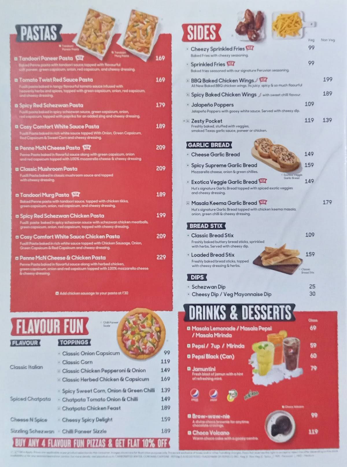 Pizza Hut Rosedale Plaza Mall Newtown, Kolkata menu
