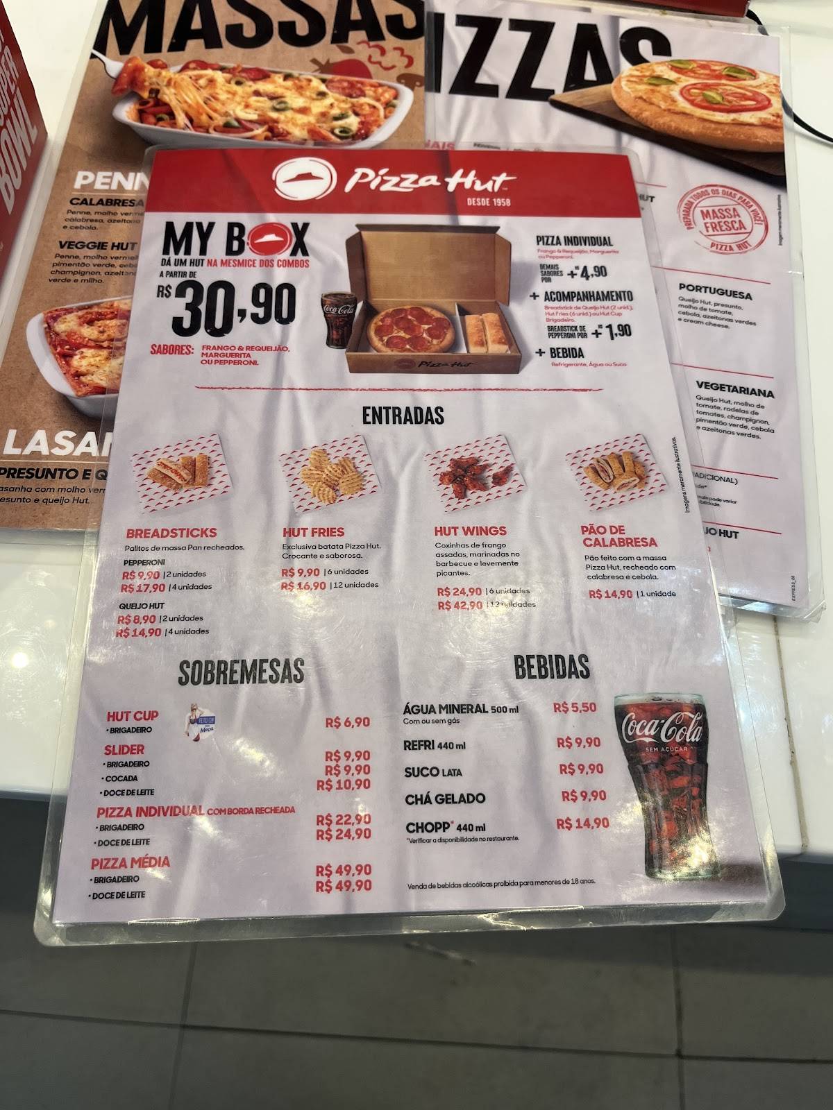 Pizza Hut cardápio