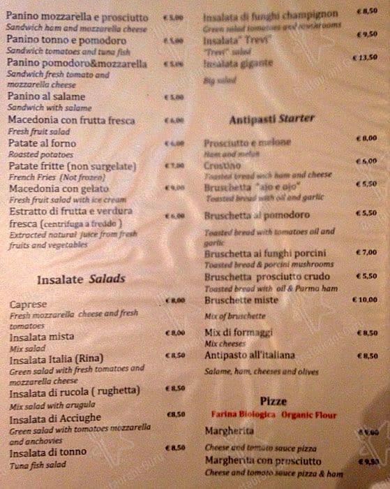 Menu de Pizza in Trevi