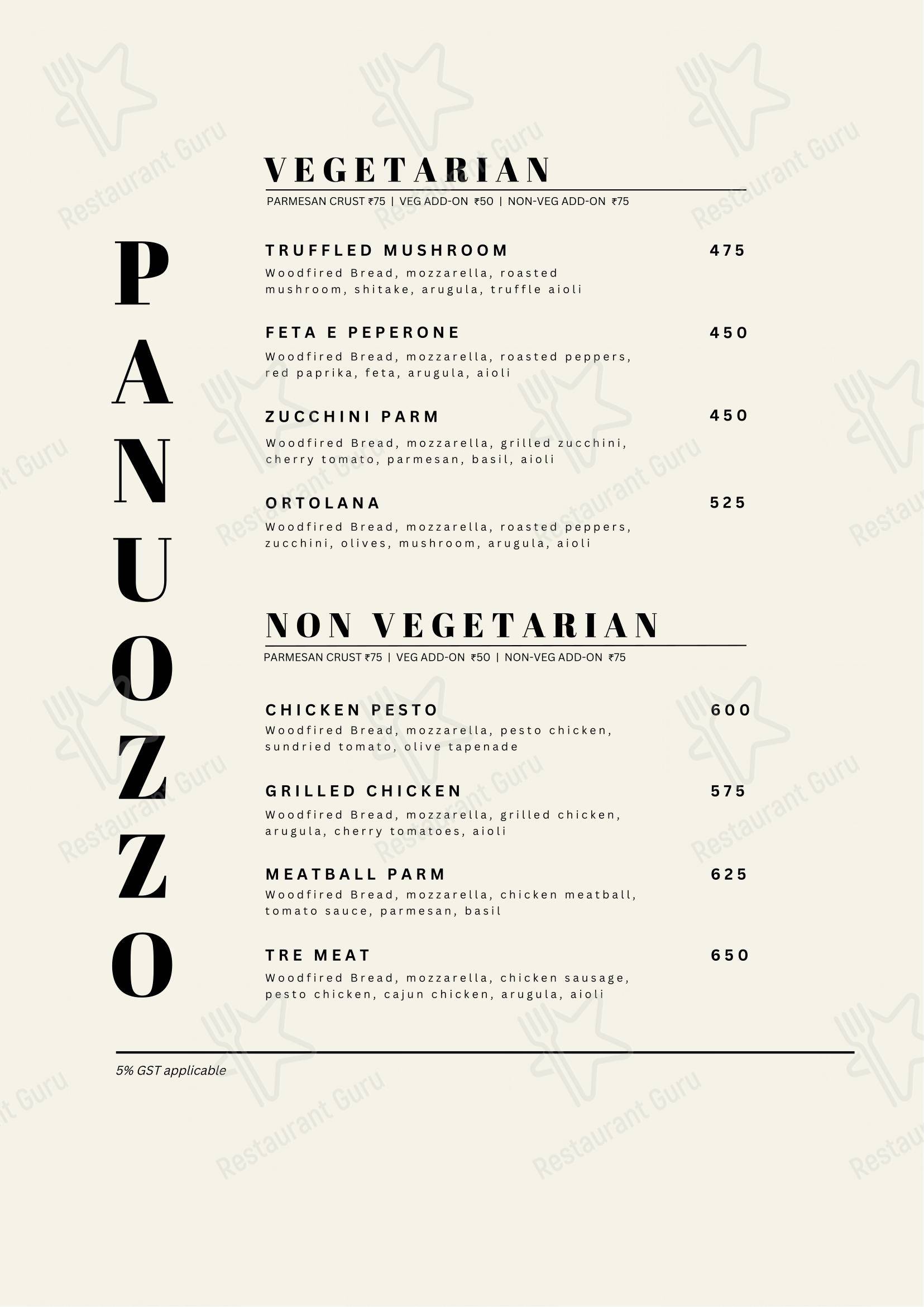 Pizza Montreal in Gurugram - Menu