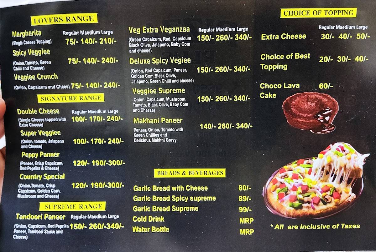 Pizza Plus menu