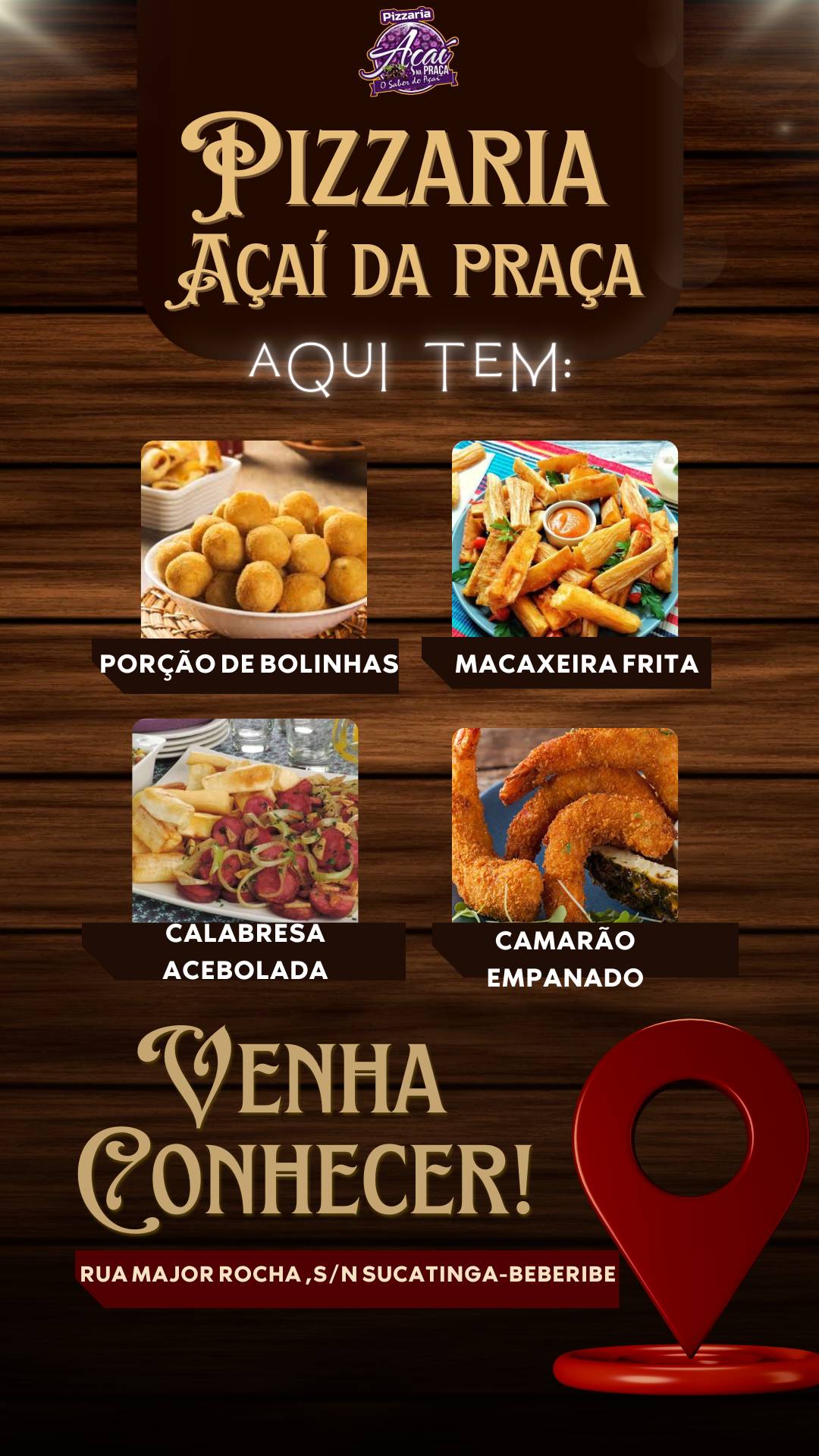Pizzaria Açai da Praça cardápio