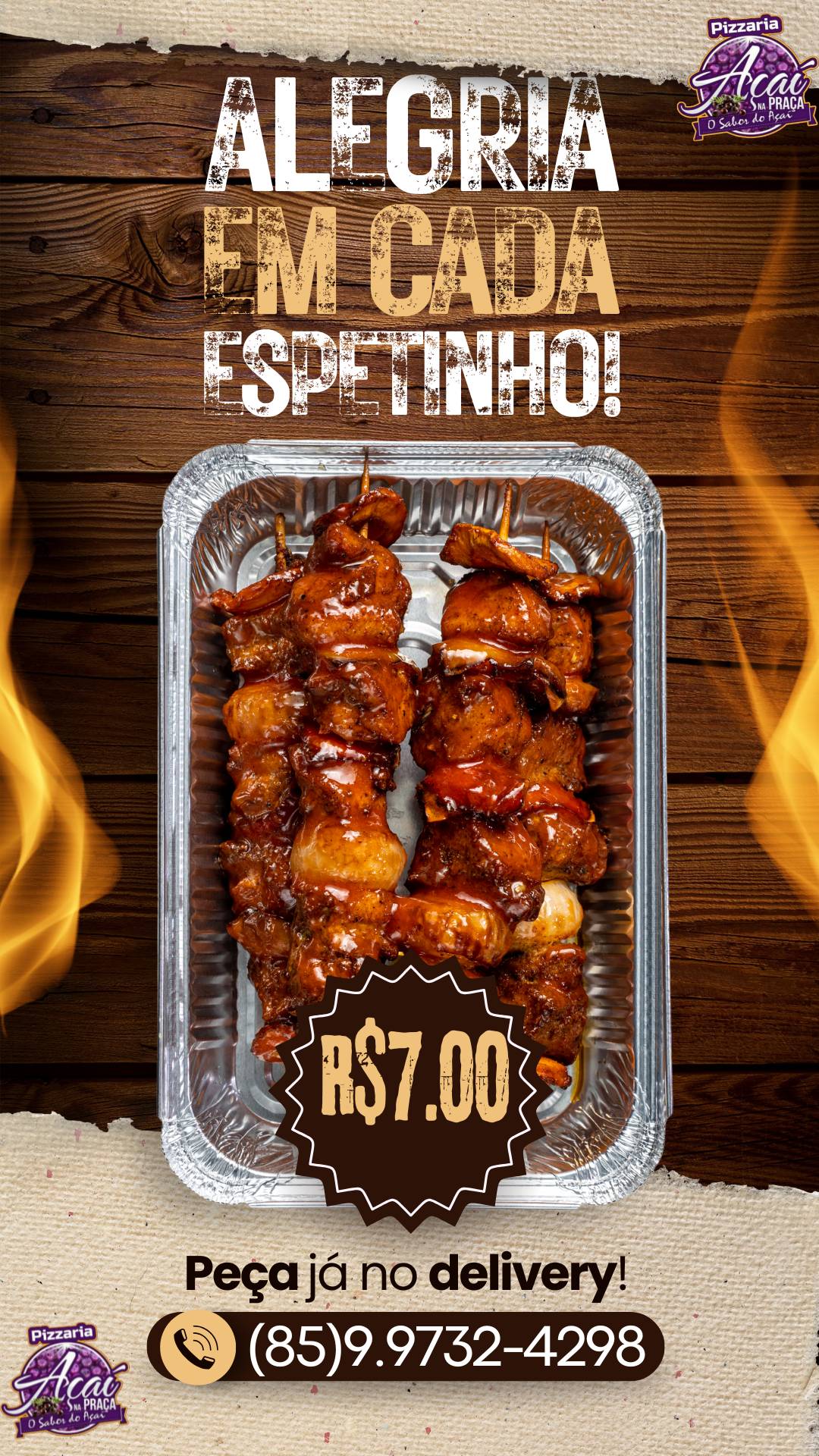 Pizzaria Açai da Praça cardápio