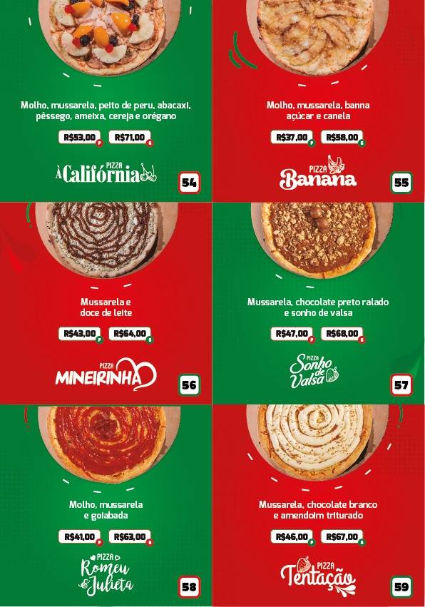 Pizzaria do Dezoito - Pizzaria Delivery em Araxá cardápio