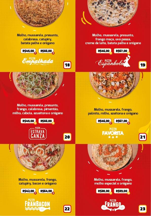 Pizzaria do Dezoito - Pizzaria Delivery em Araxá cardápio