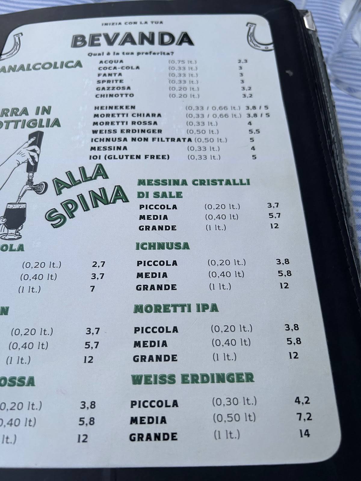 Menu di Al Ferro 