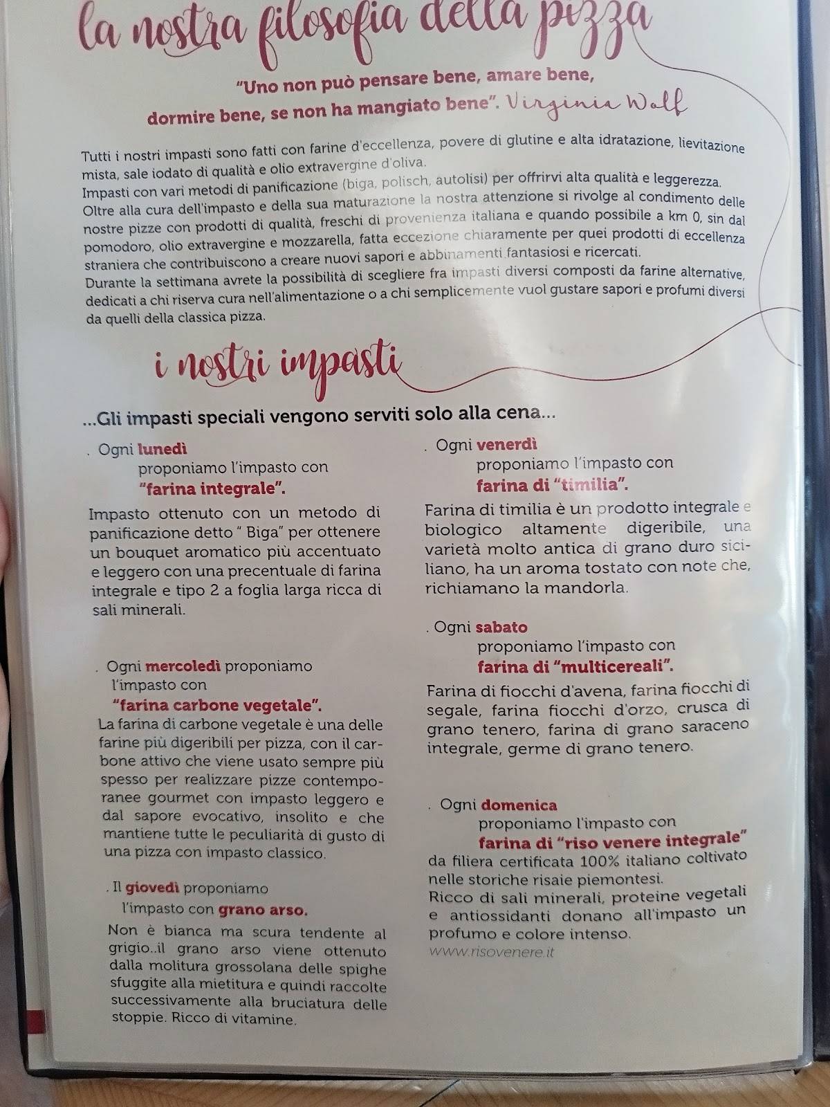 Menu di Bistrot Pizzeria Umami 