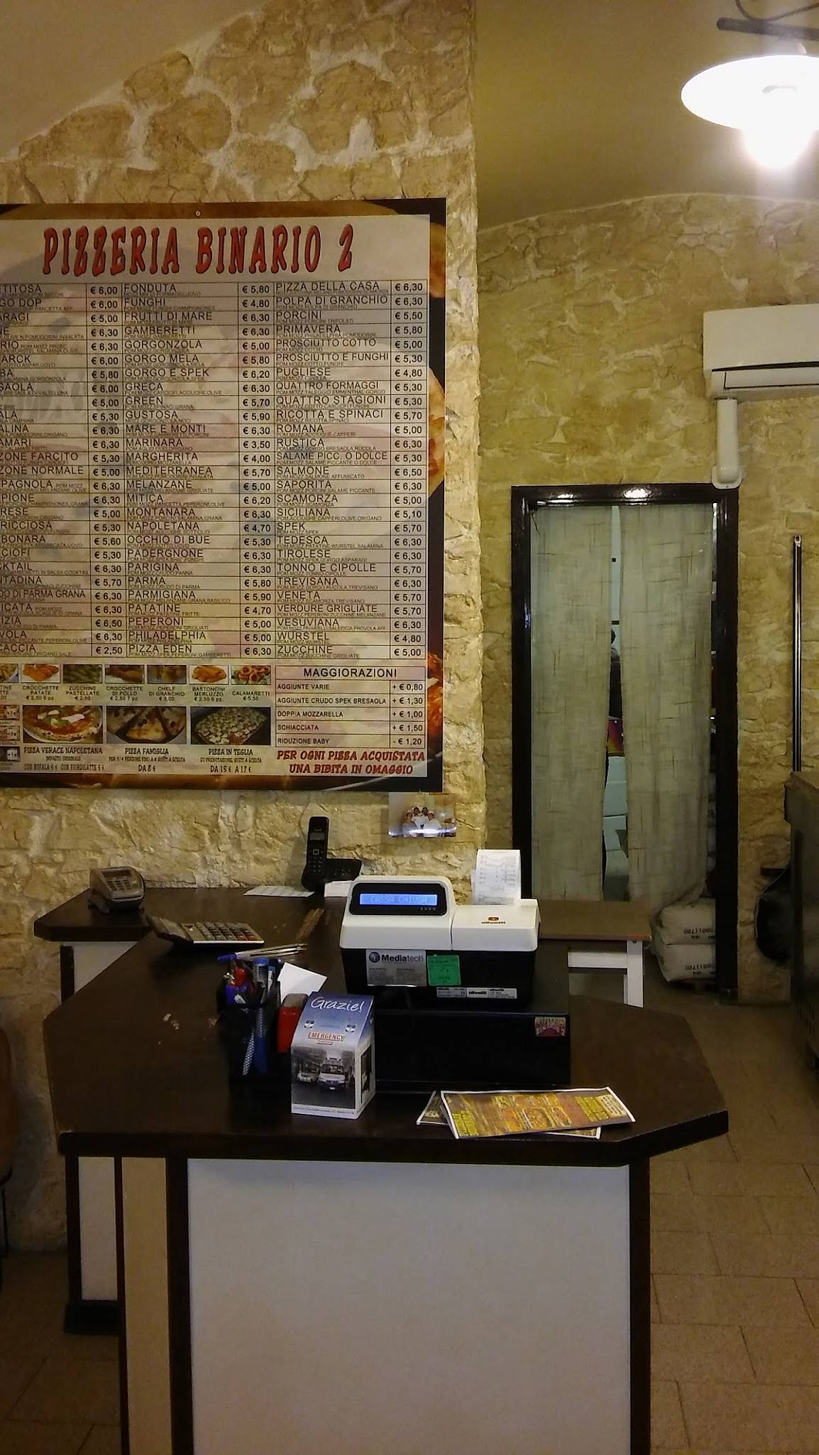 Menu di Pizzeria Da Asporto Binario 2 Di Fraschini Luca 