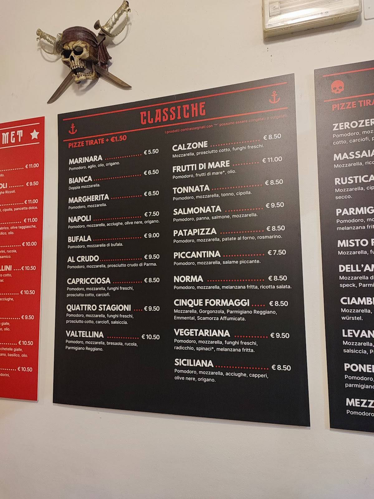 Menu di Pizzeria Dal Pirata 