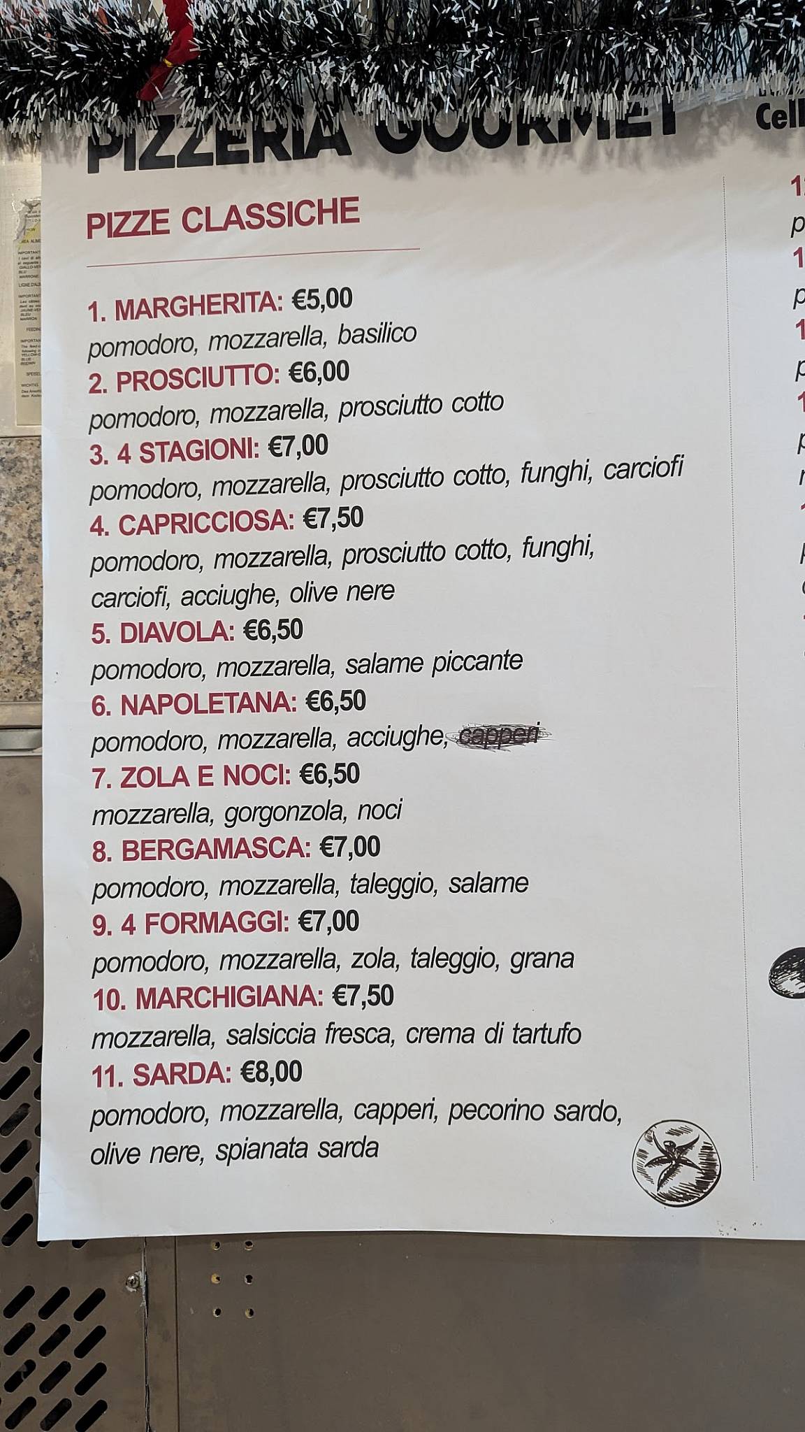 Menu di Pizzeria Gourmet 