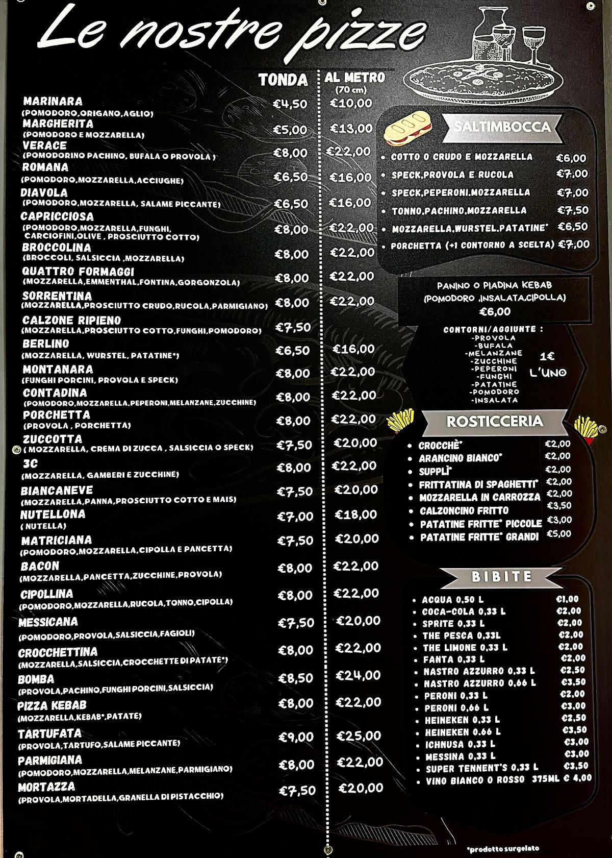 Menu di Pizzeria Le 3C Formia Gianola-Santo Janni (anche senza glutine) 
