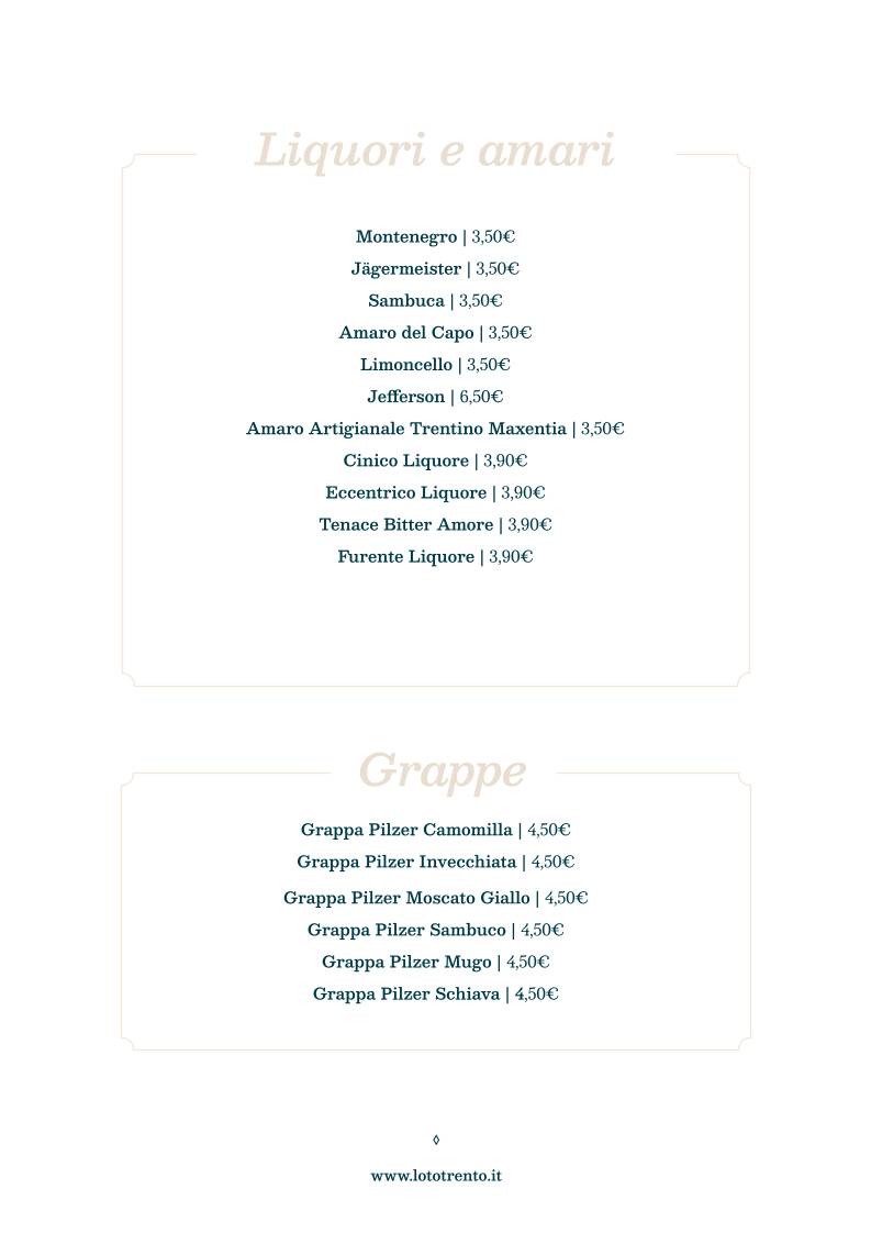 Menu di Loto 