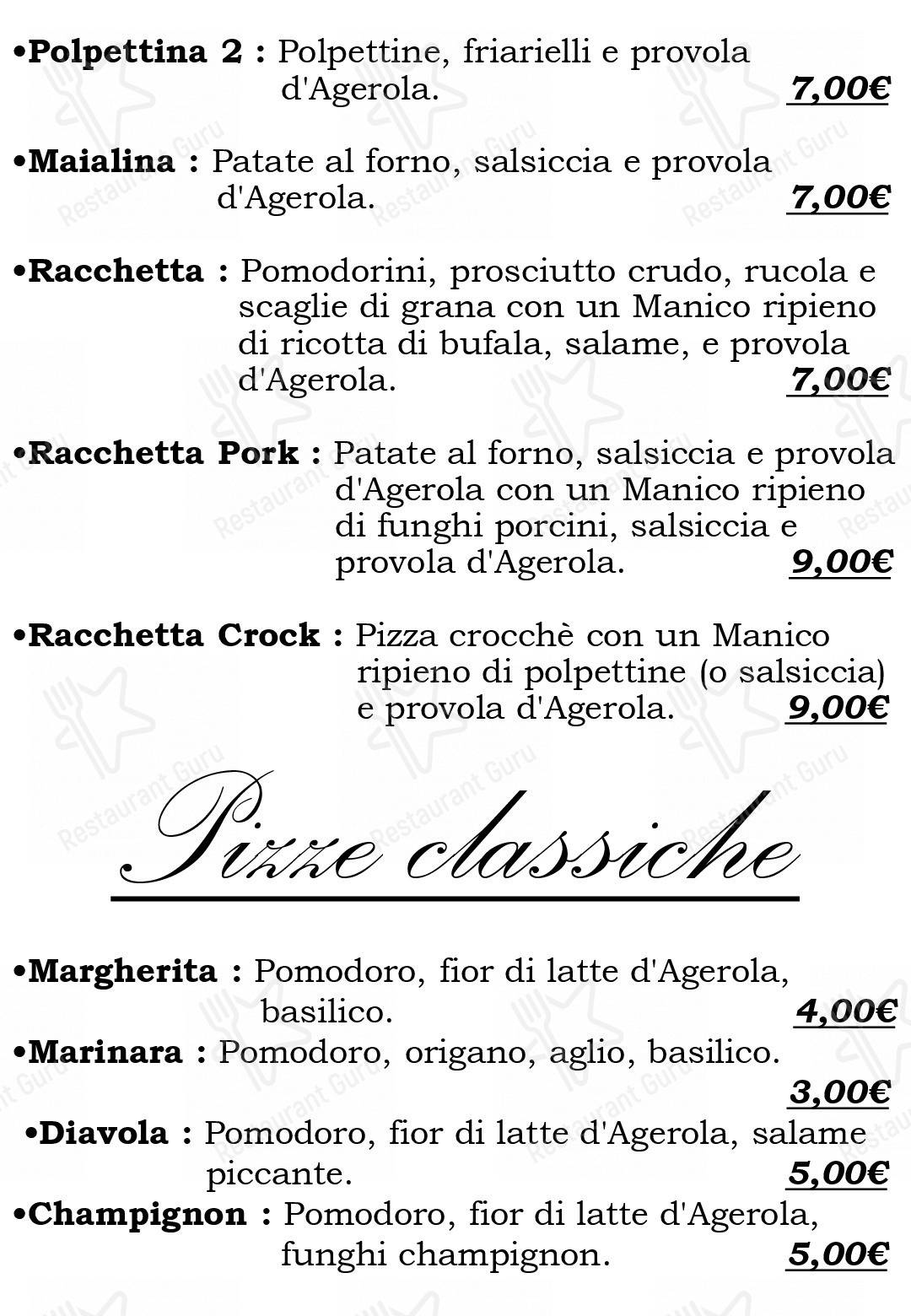 Guarda il menu di Pizzeria Osteria Barone