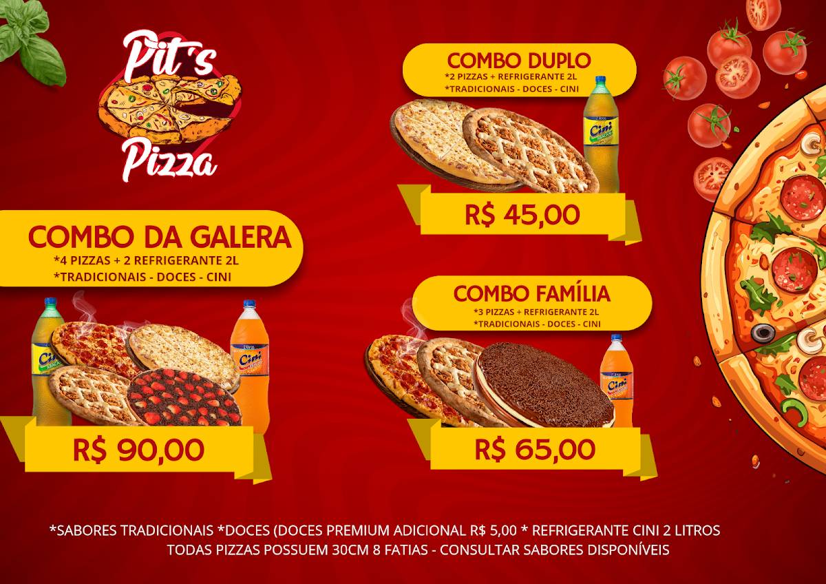 Pits Pizza cardápio