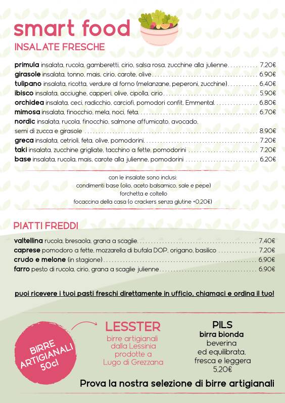 Menu di Pizzeria Artesana 