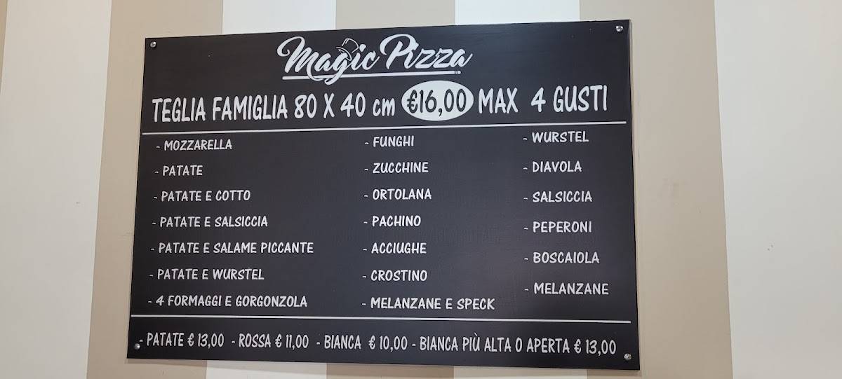 Menu di Pizzeria Magic Pizza 