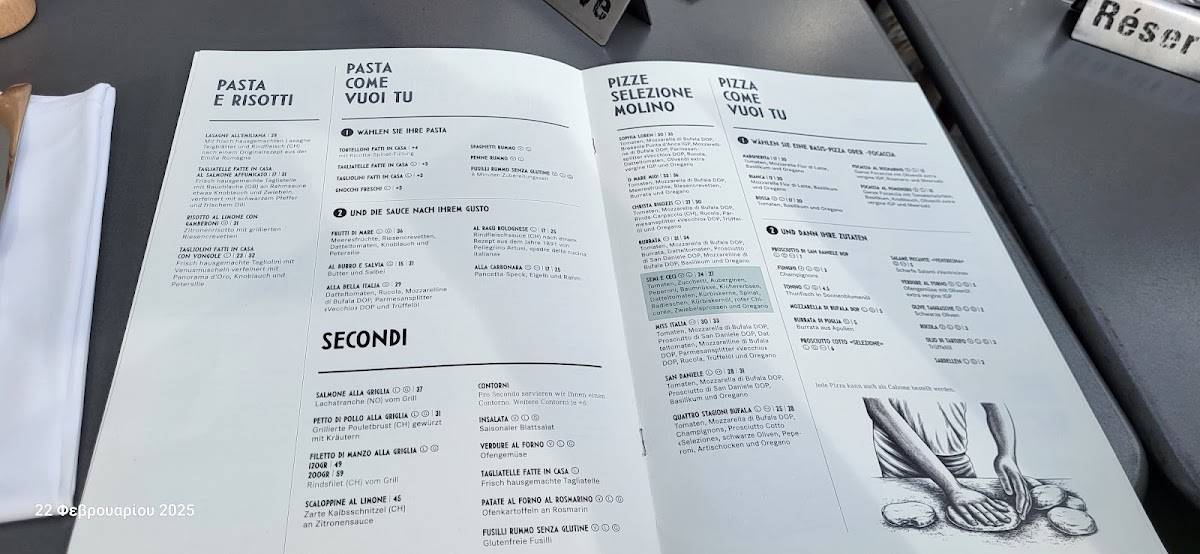 Menu di Pizzeria Ristorante Molino Select 