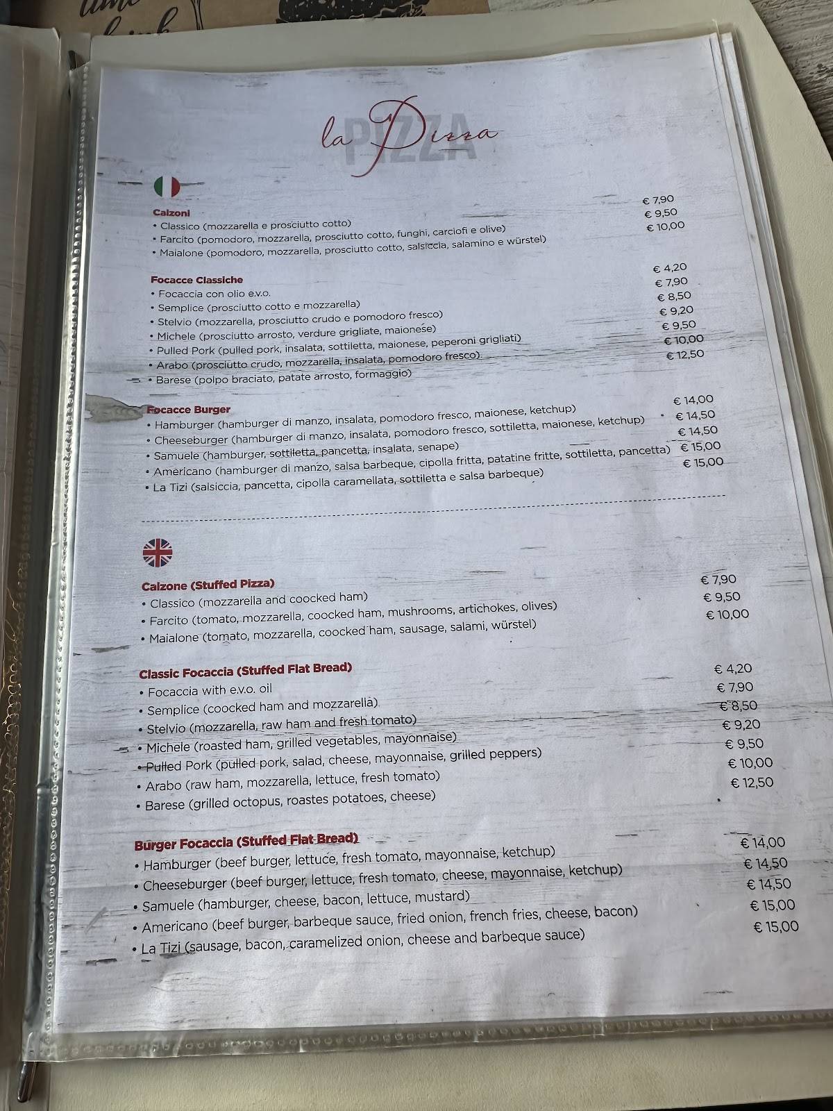 Menu di Braceria Ristorante Il Barracuda 