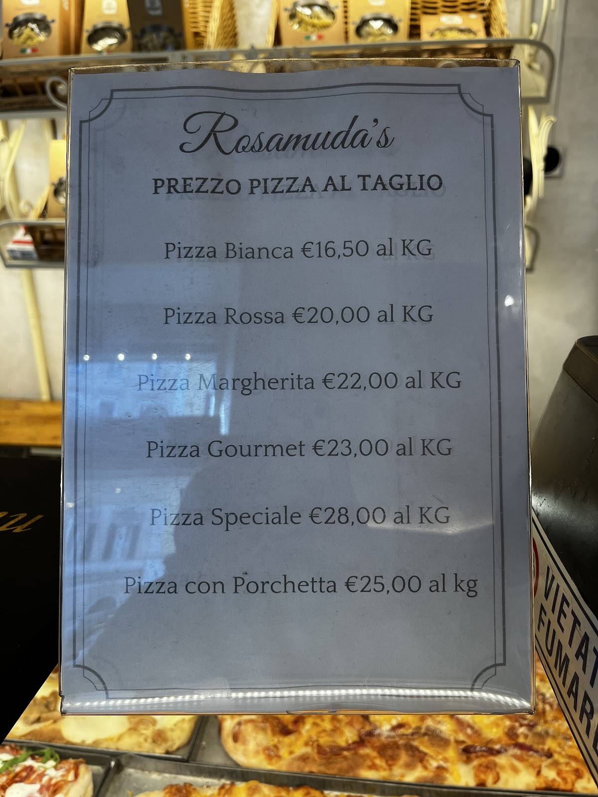 Menu de Rosamunda's
