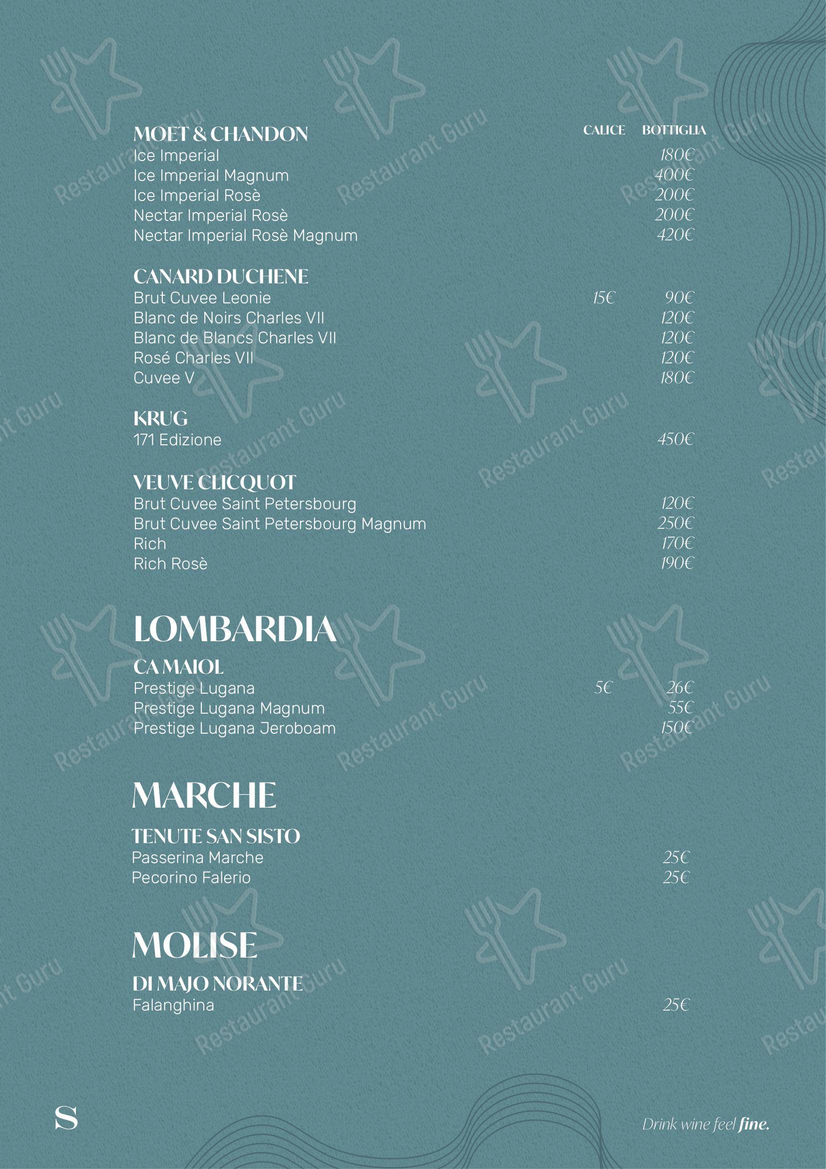 Menu di SAND BEACH CLUB SOTTOMARINA - Основное меню