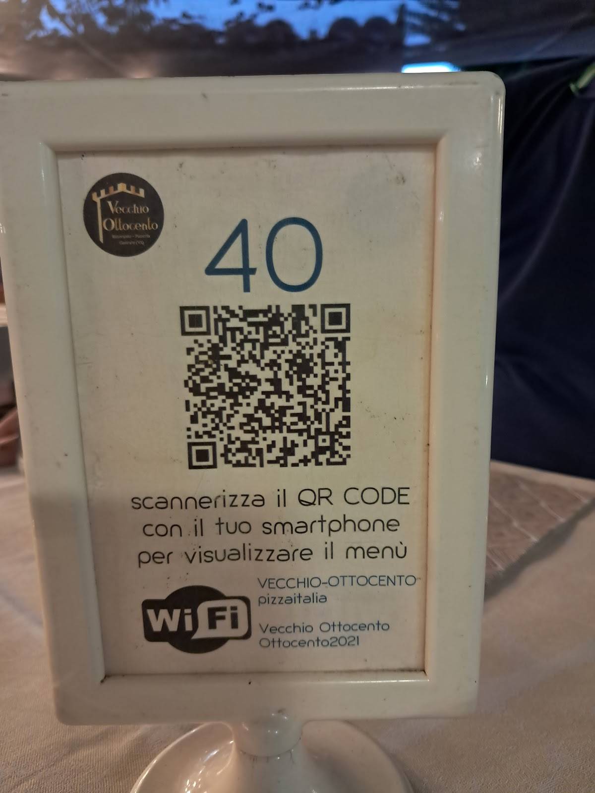 Menu di Pizzeria Vecchio Ottocento 