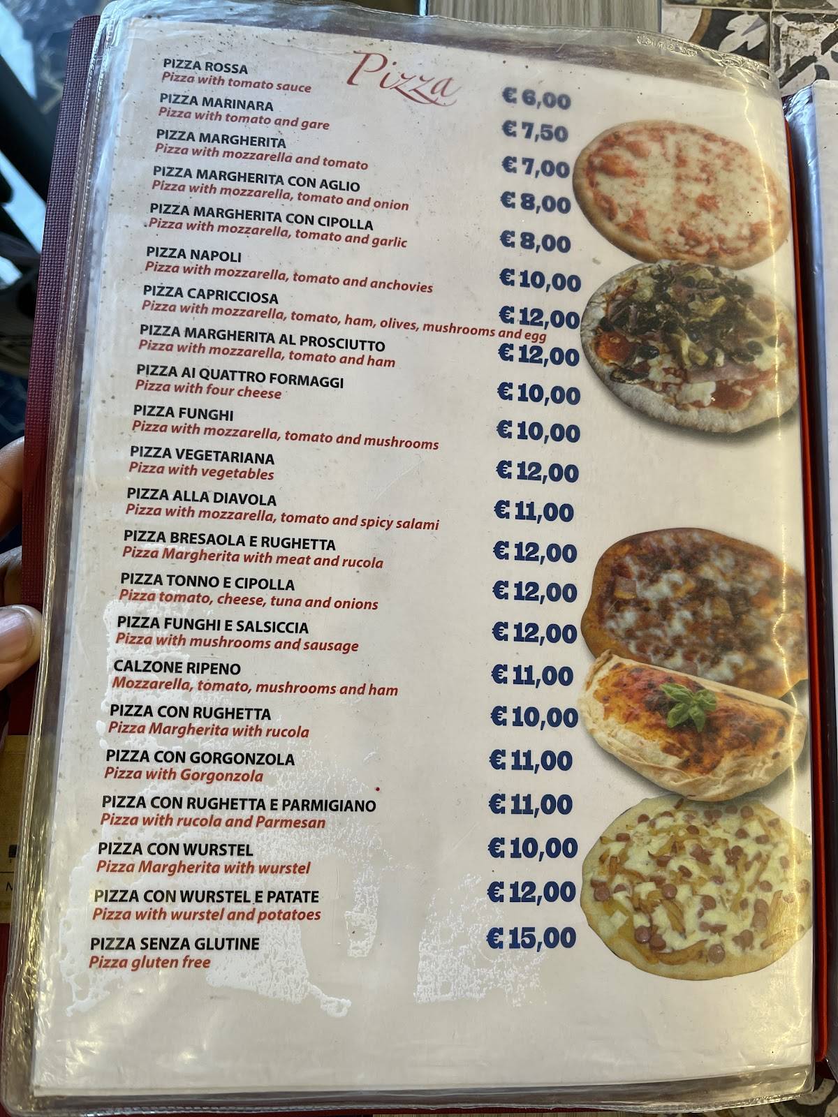 Menu di Pizzeria da benedetto 