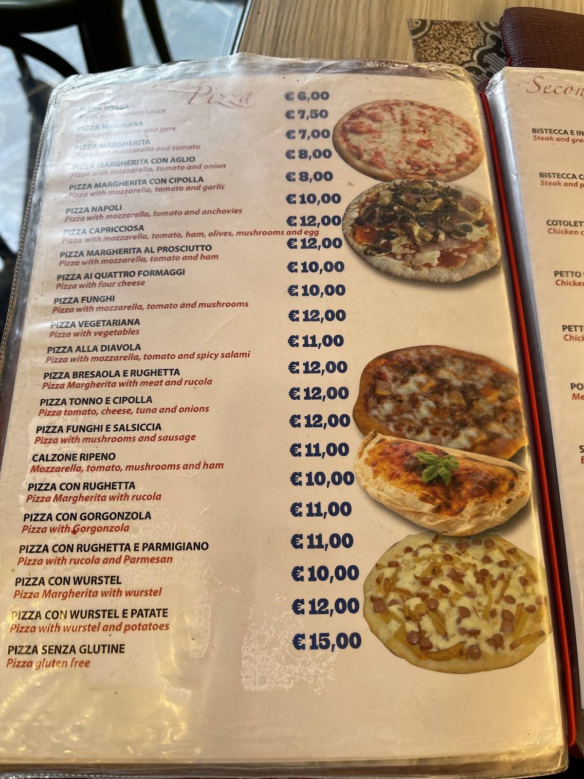 Menu di Pizzeria da benedetto 