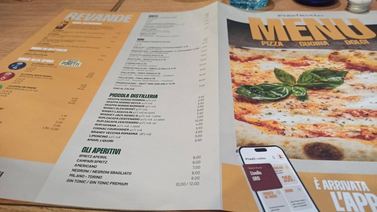 Menu di Pizzikotto 