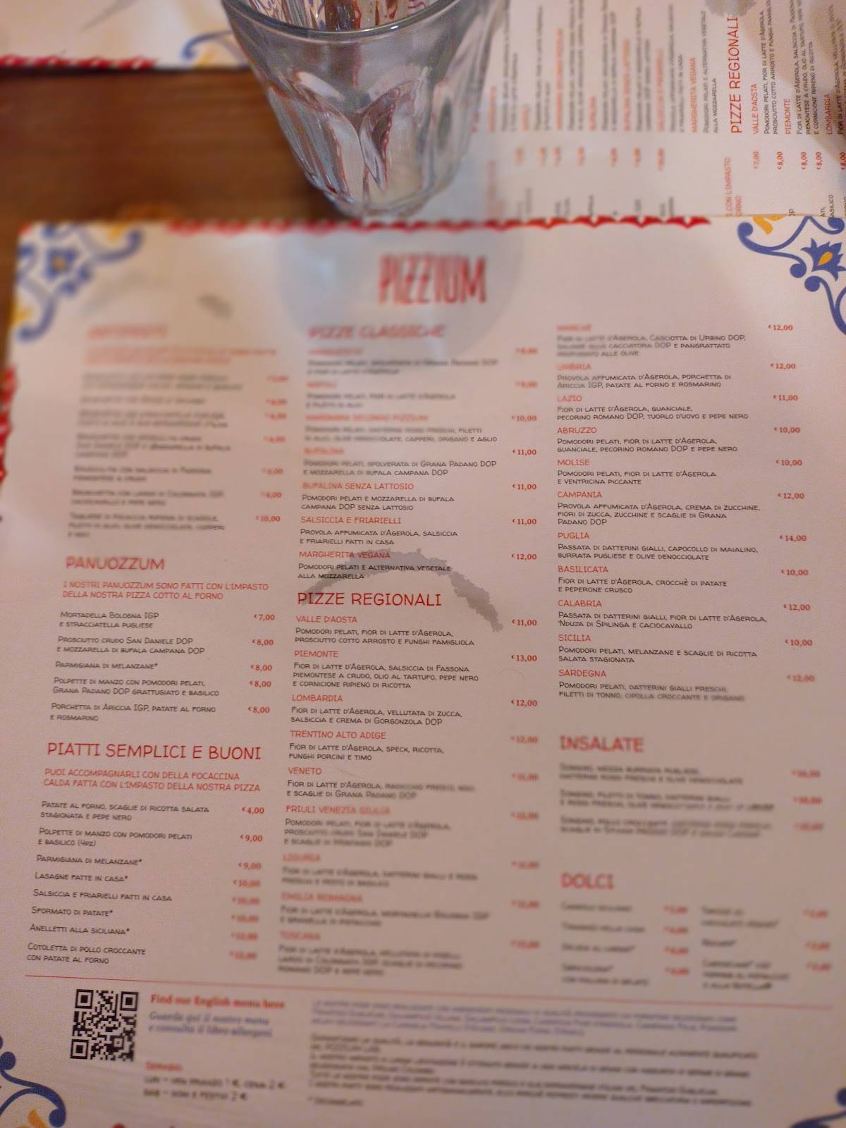 Menu di Pizzium - La Spezia 