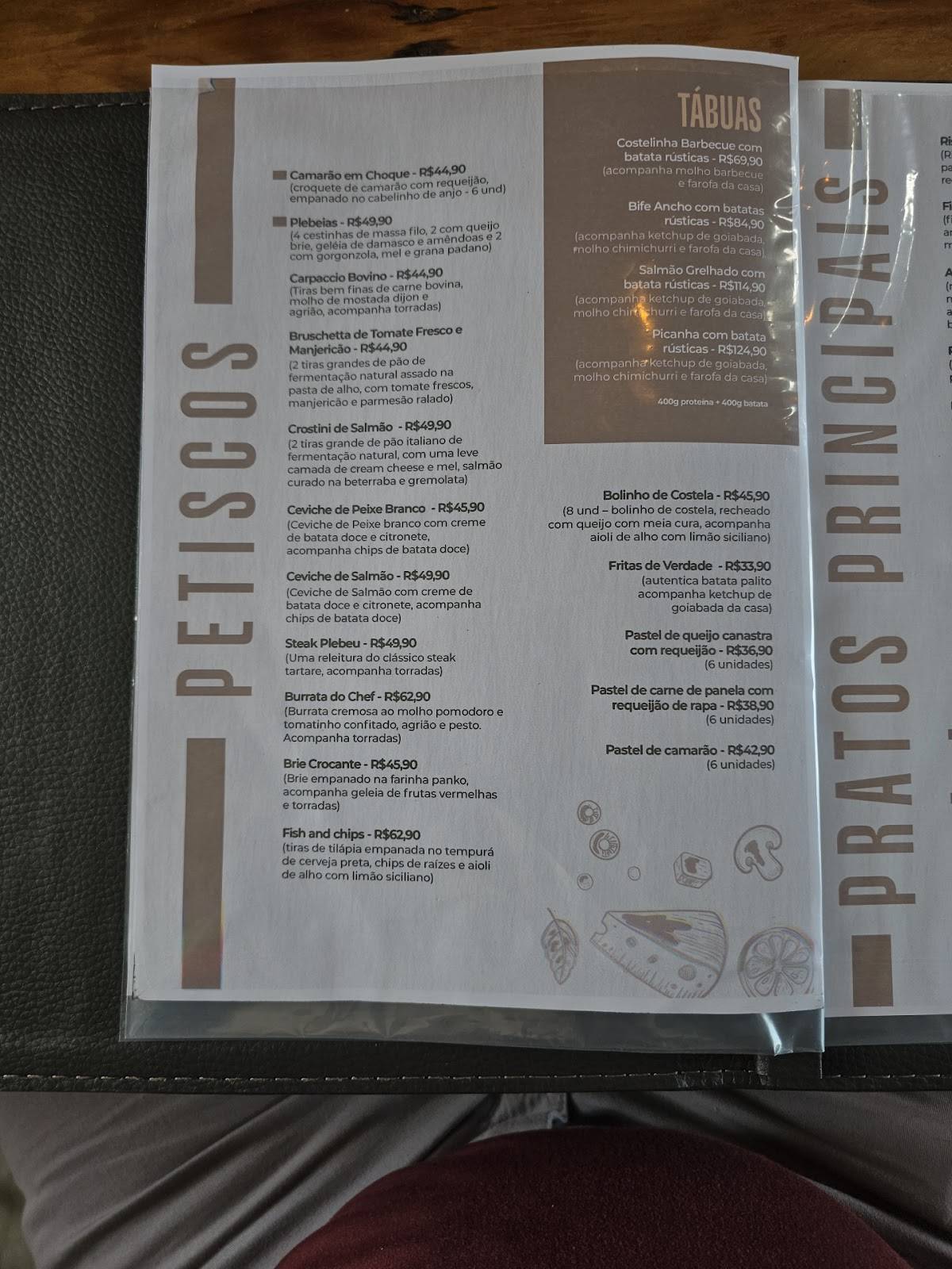 Plebeu Wine Bar cardápio