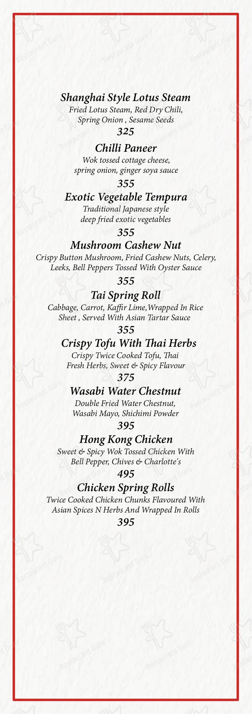 Menu for PO ASIAN CUISINE in New Delhi