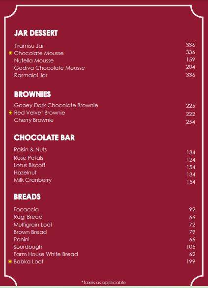 Pop Tate's Seven Bungalows Andheri menu