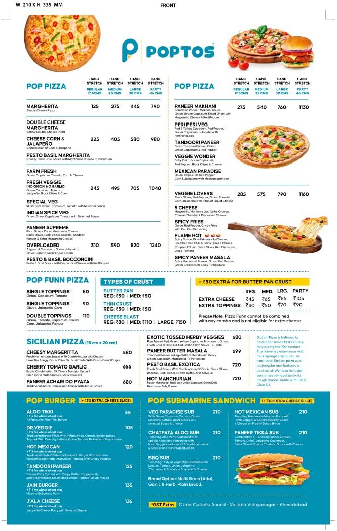 POPTOS (RAJODPURA) menu