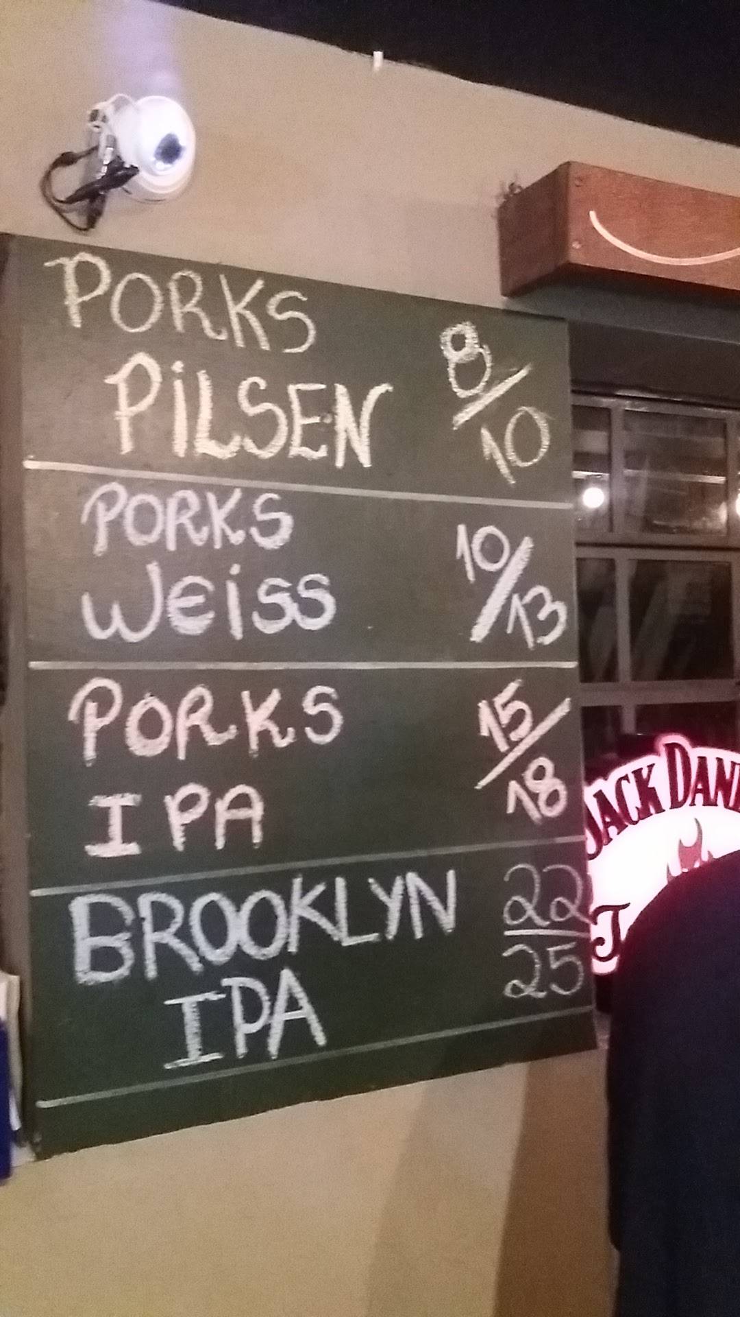 Porks - Museu do Olho cardápio