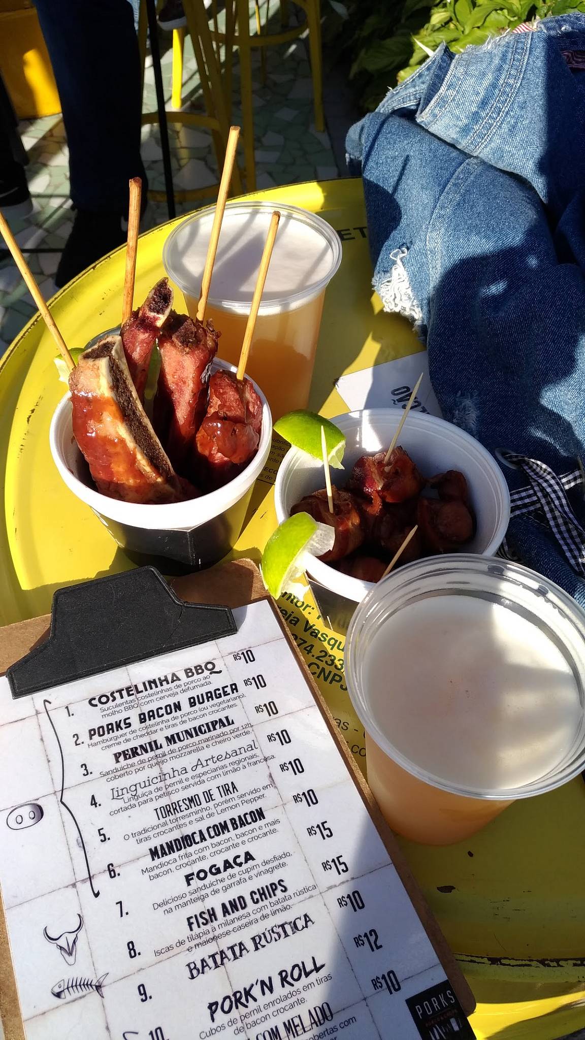 Porks - Museu do Olho cardápio