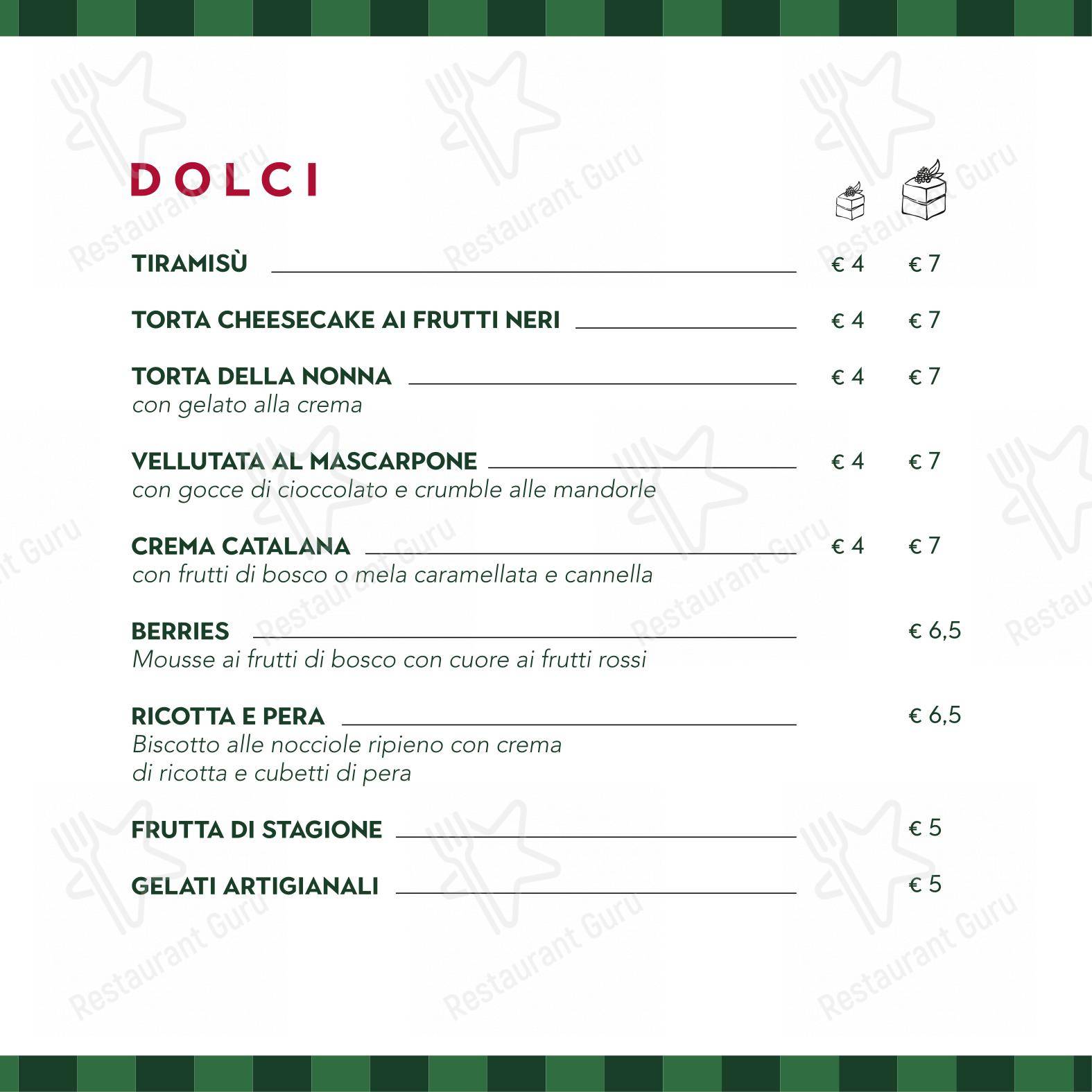 Menu di Porto Fluviale Ristorante Pizzeria - 菜单