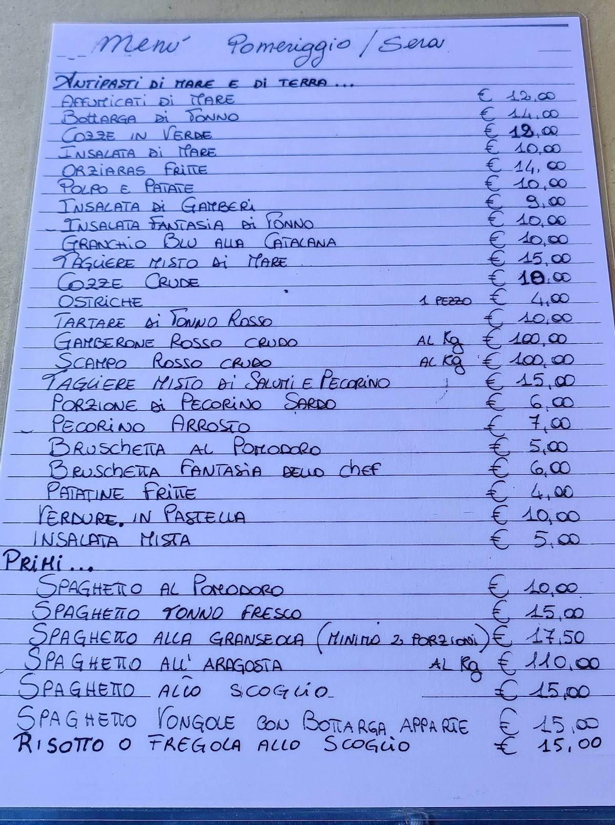 Menu di Coco loco's 