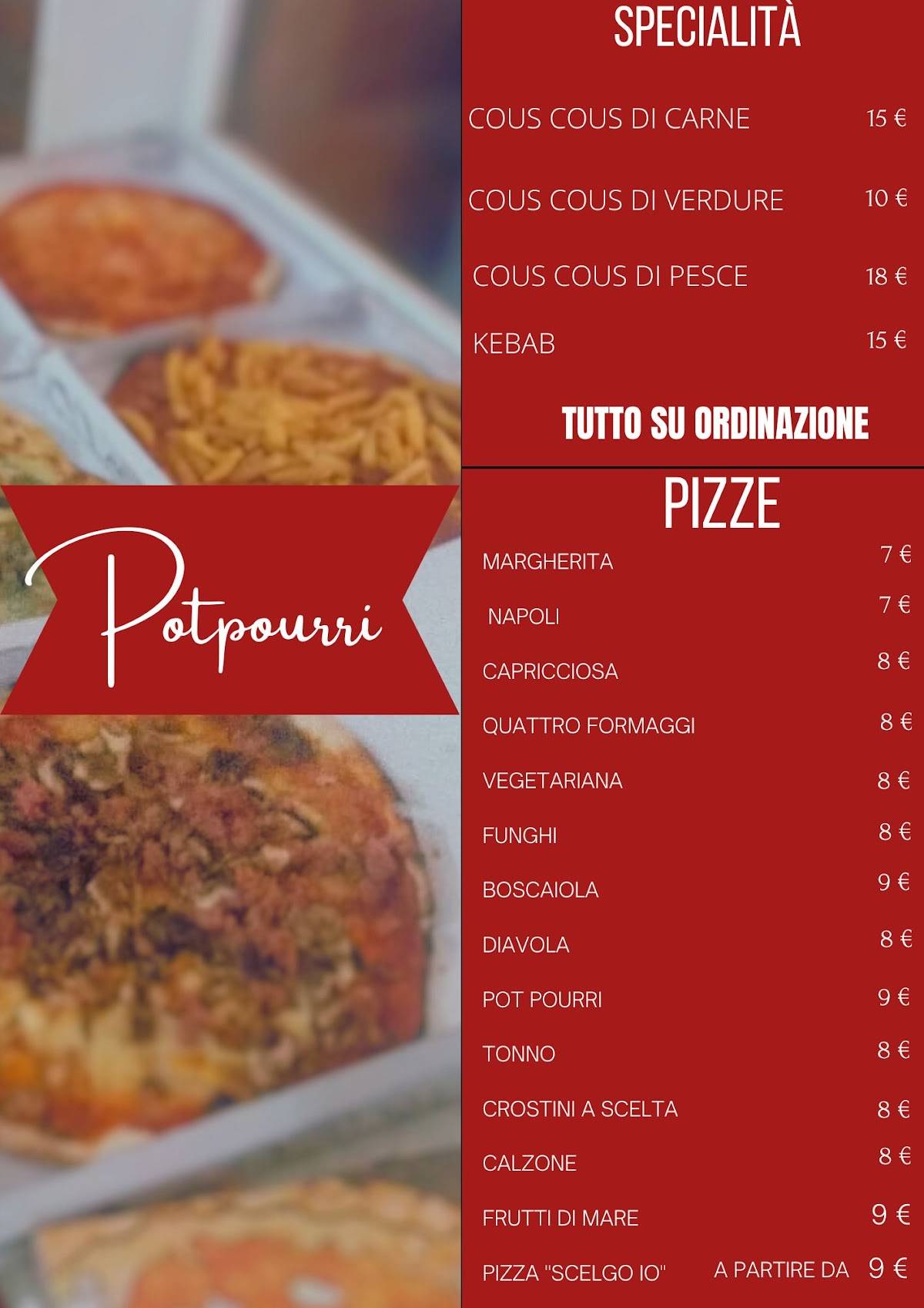Menu di PotPourri 