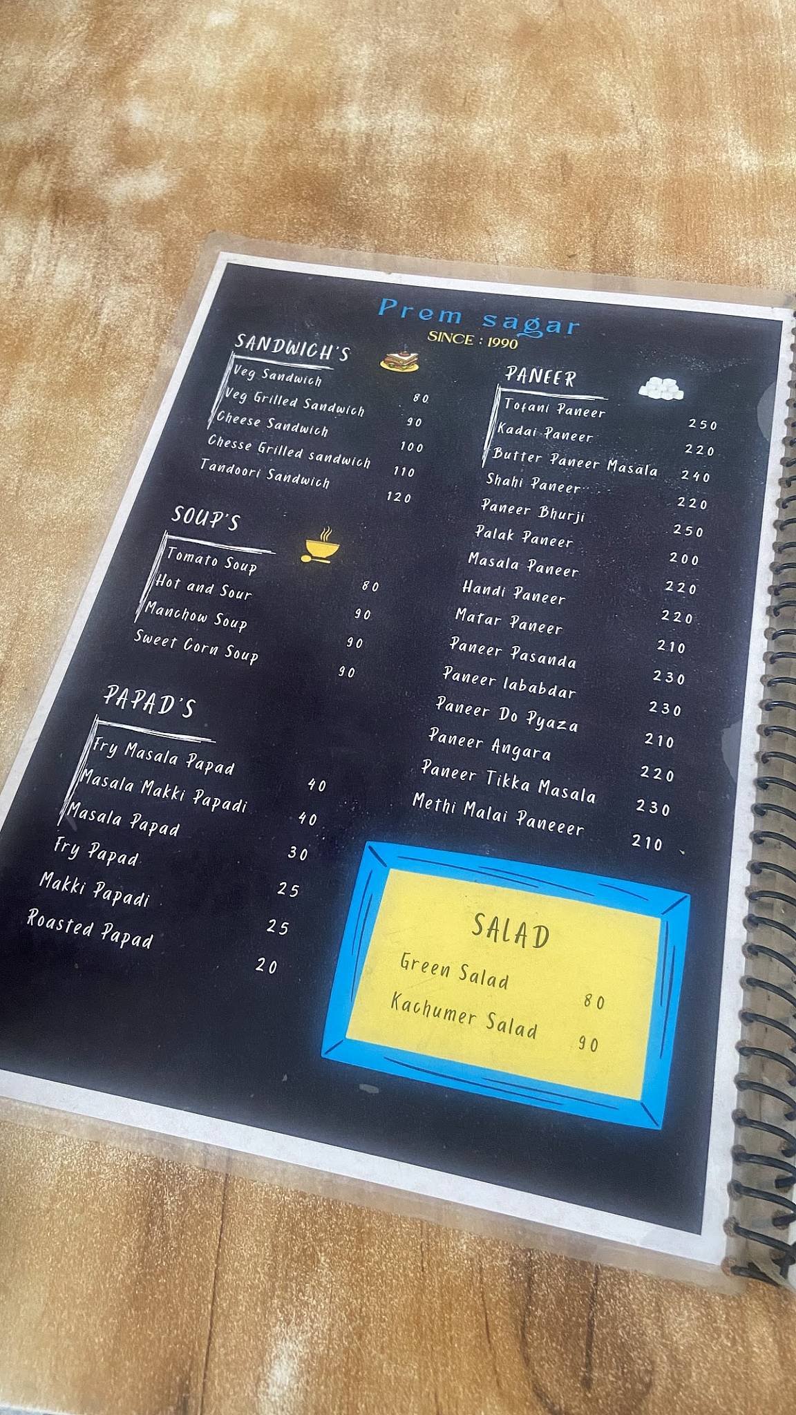 Prem Sagar Dhaba & Restaurant menu