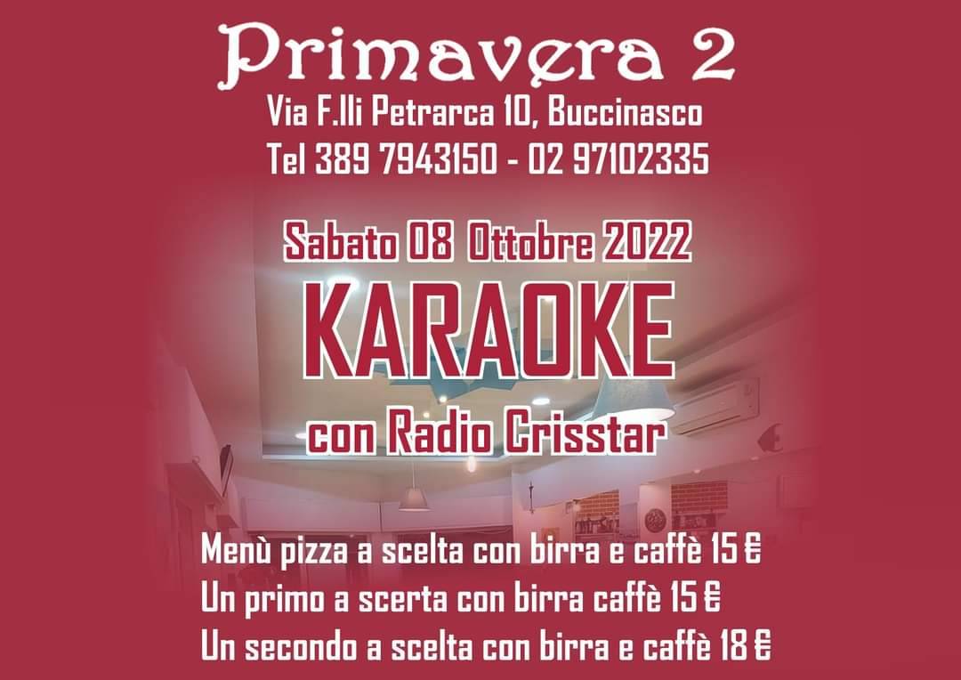 Menu di PRIMAVERA 2 DI ROMANO 