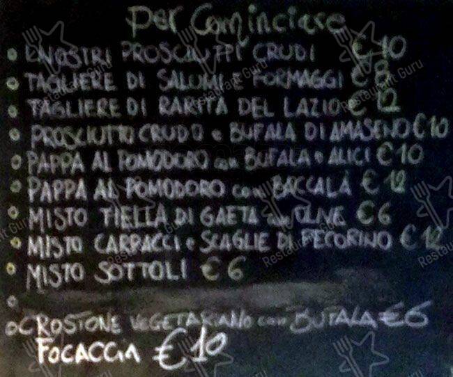 Menu di Prolocodol Centocelle 