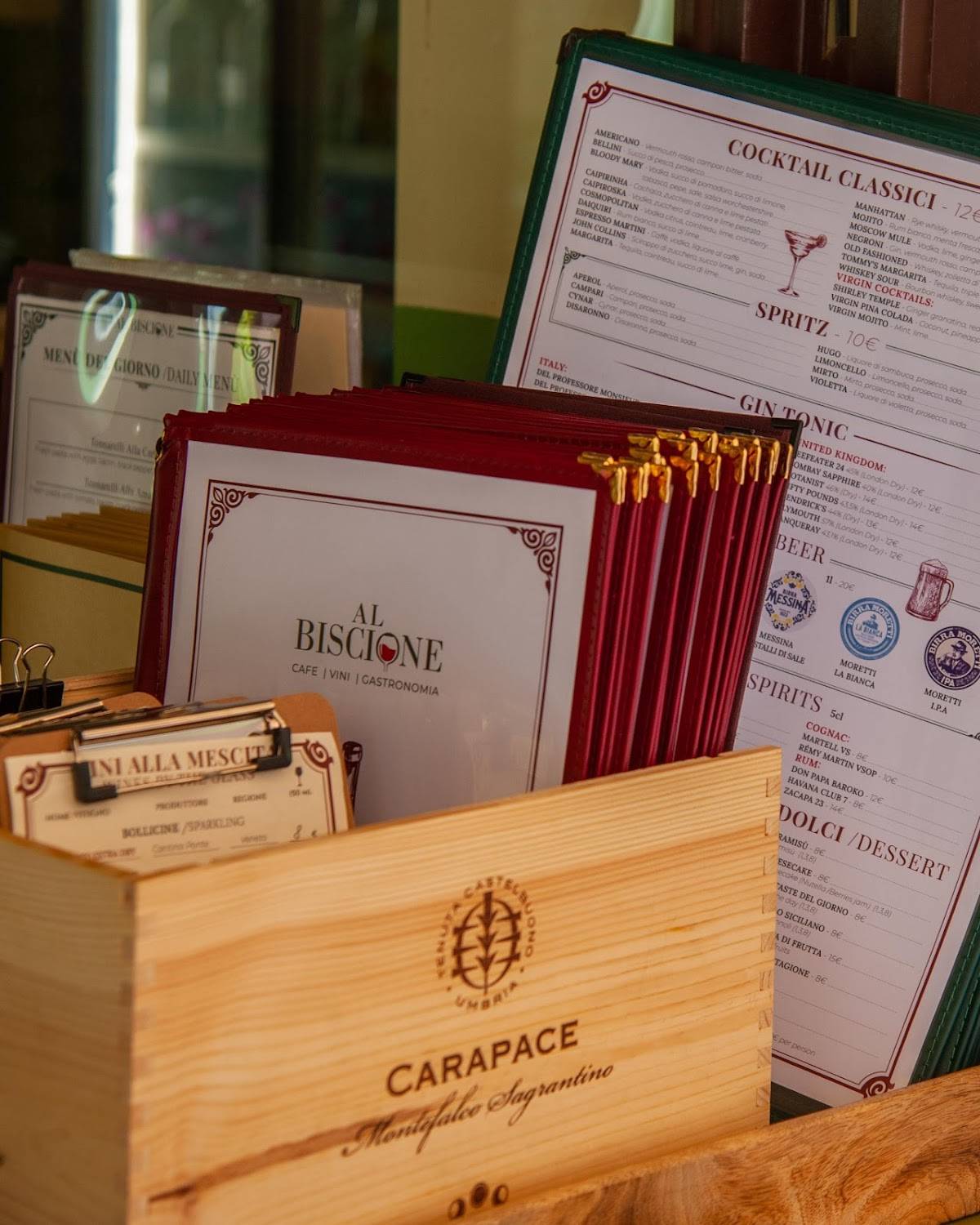 Menu di Al Biscione Cafė 1965 - CIBO e VINI 