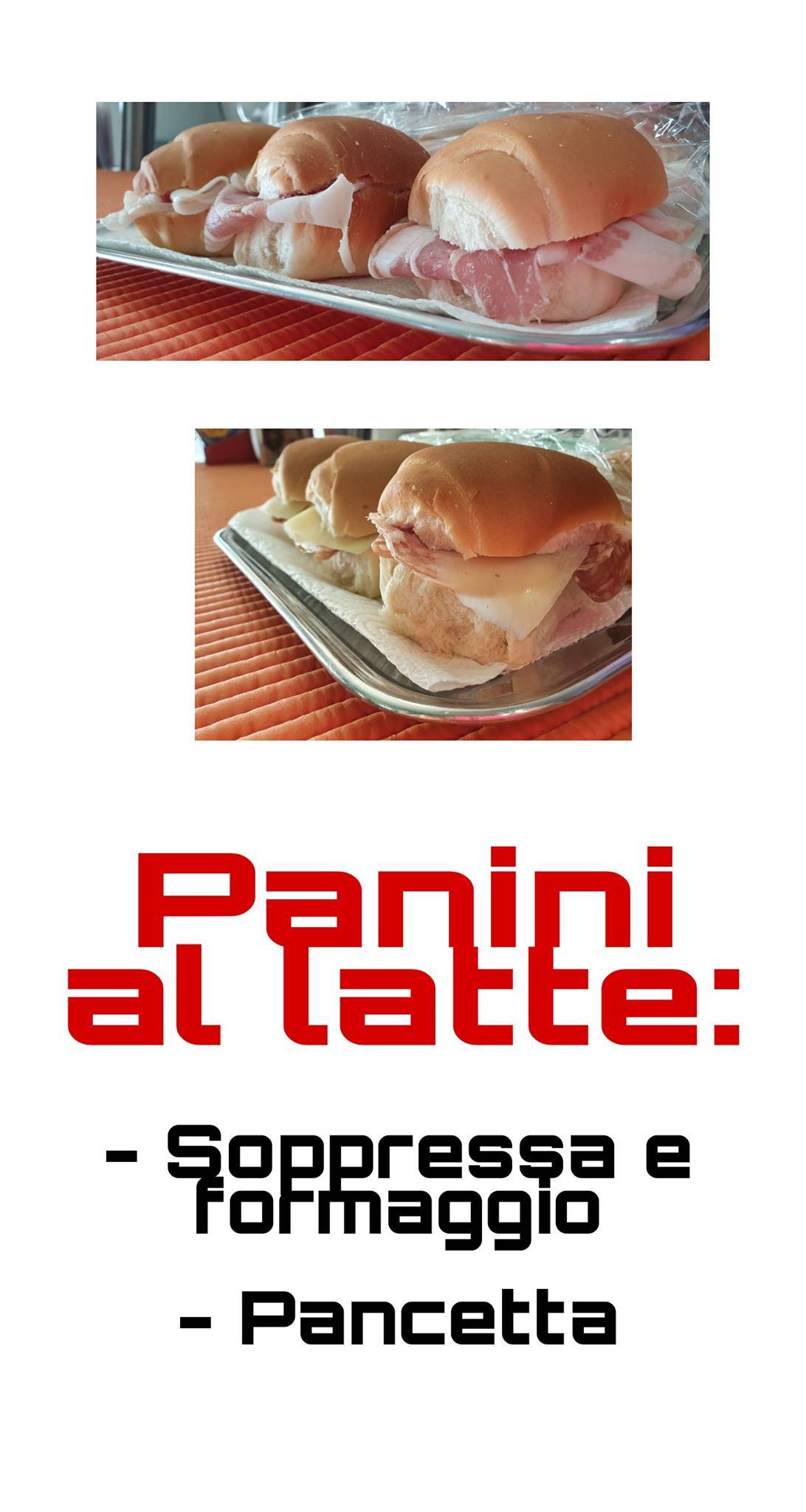 Menu di Al Ponte • snack-bar since 1968 