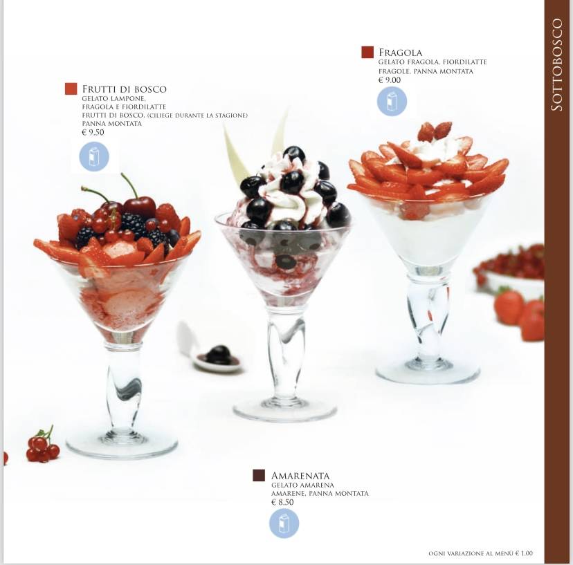 Menu di Gelateria Cioccolateria Oasi 