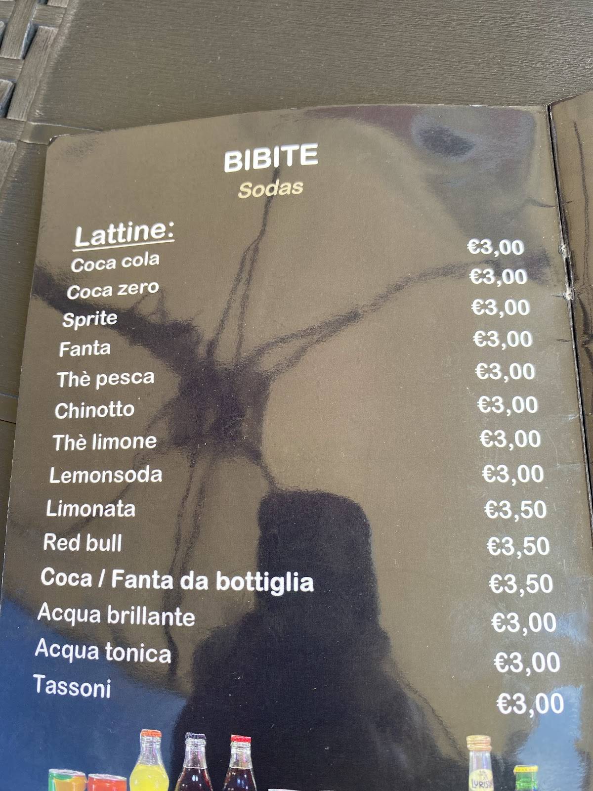 Menu di Bar Falcone 