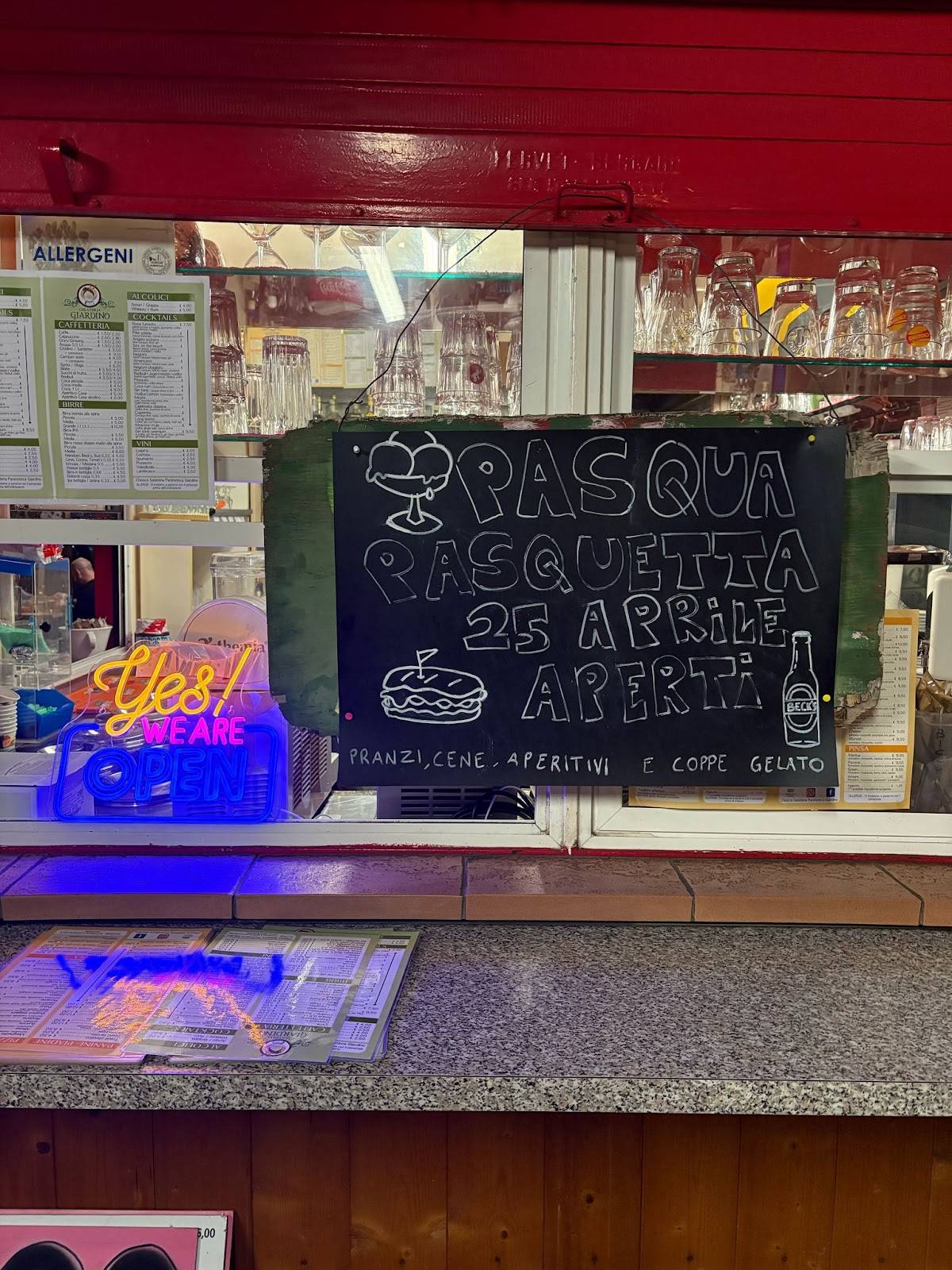 Menu di Chiosco Paninoteca Gelateria Giardino 