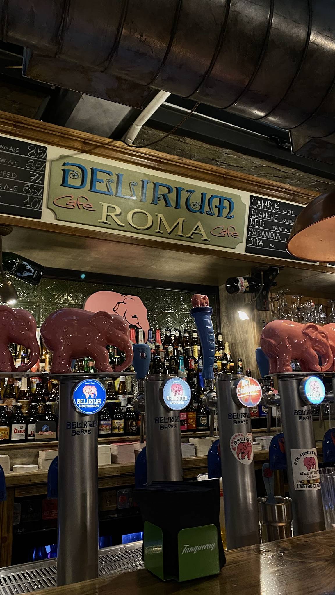 Menu de Delirium Café Roma