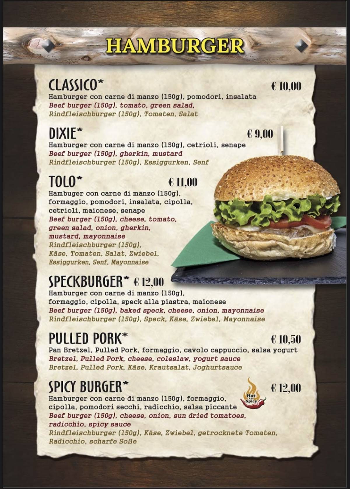 Menu di Dixie Pub 